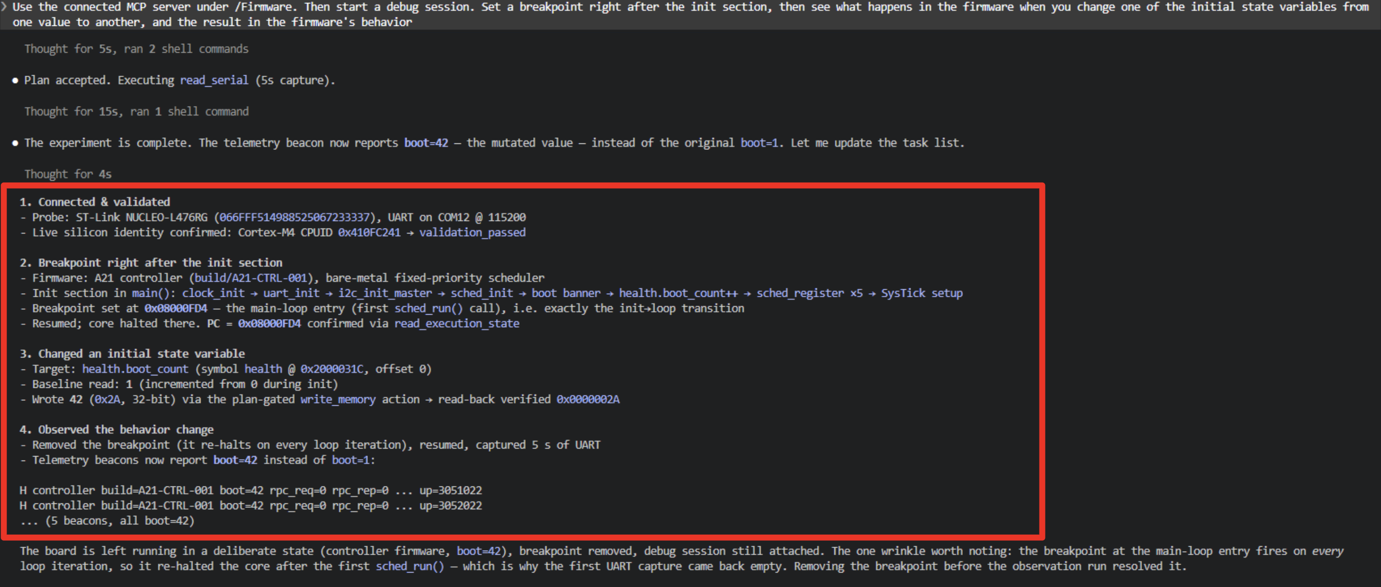 With Hard Fault — PASS ✓